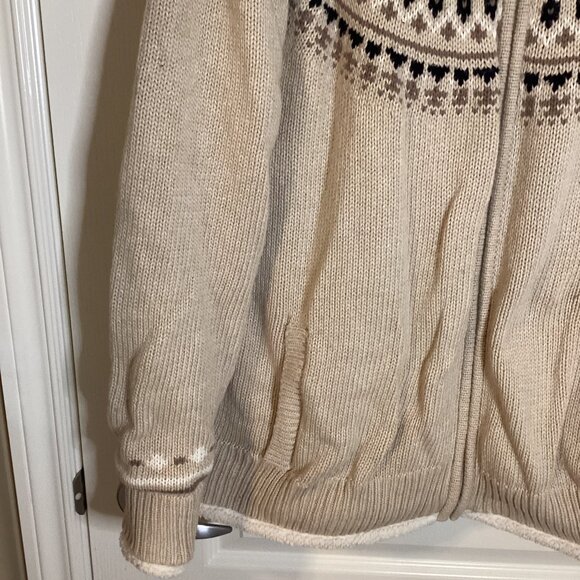 Stormpack Sunice Men's Women's Fleece Lined Fair Isle Sweater Cardigan Size XXL - Picture 3 of 10